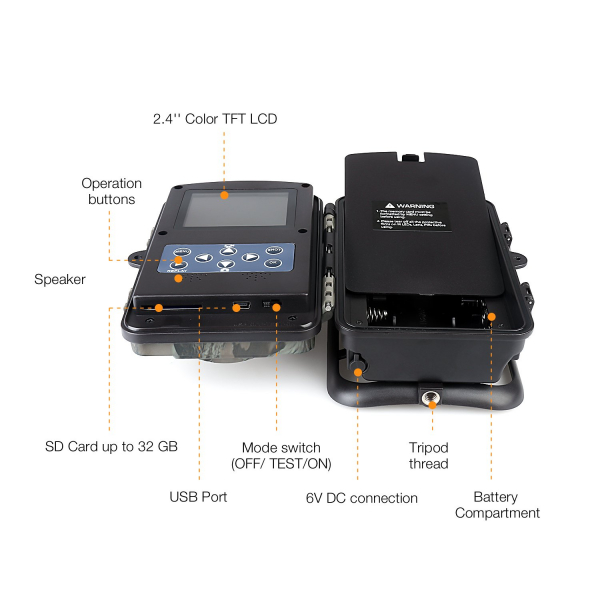 Camera de vanatoare Apeman H45 senzor de miscare , 16 MP, full HD, 2.4" LCD , 940nm, night vision , 26 senzori infrarosu [3]