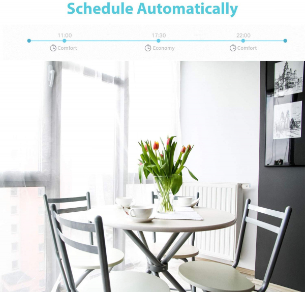 Cap termostatic calorifer Meross MTS100 Smart, Alexa, Google Home, control smartphone [6]