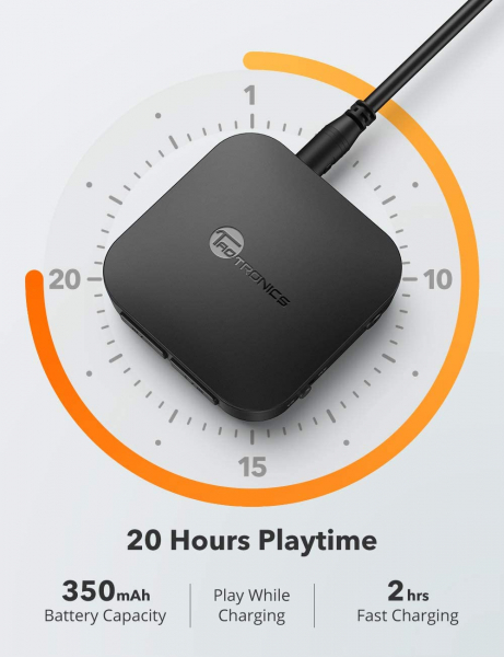 Adaptor Bluetooth Transmitator si Receptor Audio 2 in 1 TaoTronics TT-BA08, Bluetooth 5.0, conectare 2 casti simultan [5]