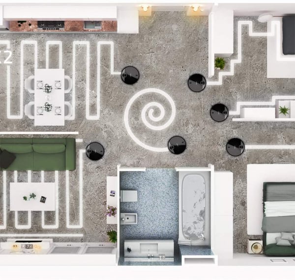 Robot de aspirare Cecotec Conga 3390, 4 in 1, 2300 Pa, Laser, Autonomie 150 minute, Rezervor lichide si praf, Functie mop, 2 perii centrale - Resigilat [3]