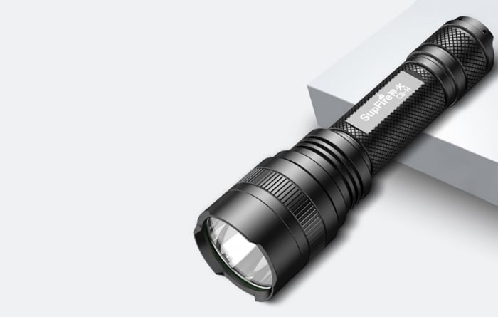 Lanterna SupFire C8-H, 15W, LED, 1500 lm, 4000 mAh, 5 moduri, rezistenta la apa, incarcare USB, Negru [5]