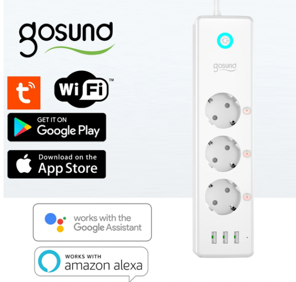 Prelungitor Smart Gosund P1 Plus, Wifi, 15W. 3A [4]