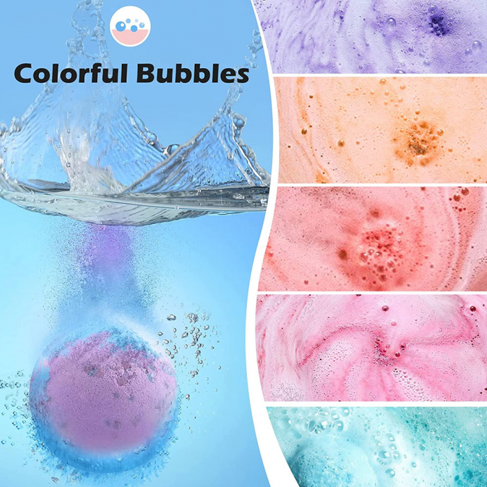 Set cadou bomba de baie Homasy BY077A, 12 arome diferite [4]