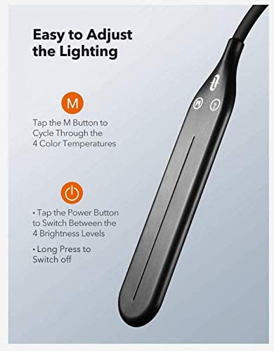 Lampa de podea LED TaoTronics TT-DL072, ajustabile 4 culori de culoare, 4 niveluri de luminozitate [2]