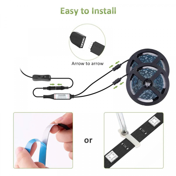 Banda LED RGB Novostela 32m, 960 Leduri, Telecomanda RF cu 44 butoane [6]