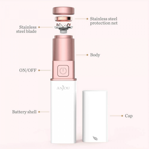 Trimmer facial femei Anjou AJ-PCA024, pentru mustata, parul facial, baterie reincarcabila [4]