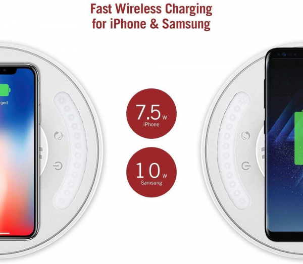 Lampa LED de birou TaoTronics TT-DL036, cu incarcator wireless, control touch, USB, 12W, 410 lm, Alb [7]