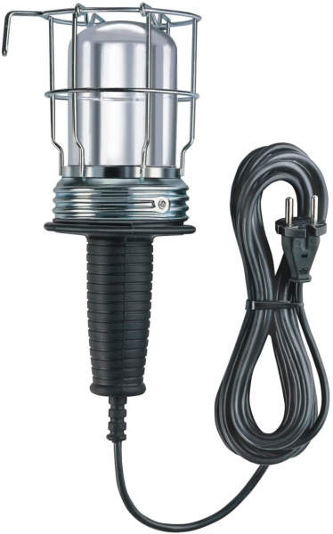 Lampa de lucru Brennenstuhl H05RN-F cu protectie bec, , 60W, Maner cauciuc, Cablu 5m [1]