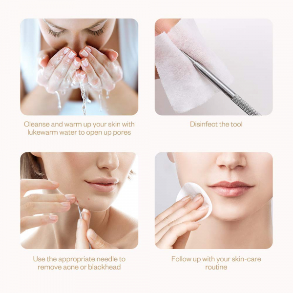 Trusa profesionala pentru extractia punctelor negre, acnee  6-in-1 Anjou, antibacteriana [4]