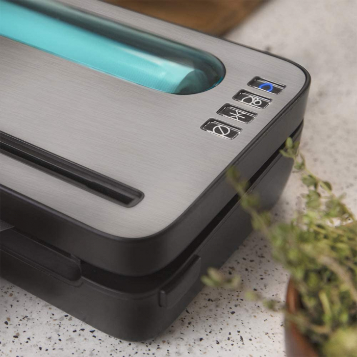 Aparat de vidat si sigilat alimente SealVac 120 SteelCut, putere 120 W, latime 31 cm,Taiere folie, vidare umeda/uscata, vidare caserole,  - Resigilat [9]