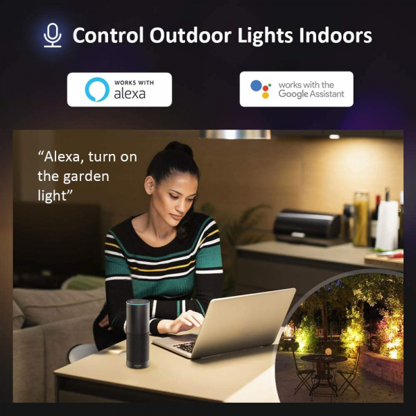 Set 2 proiectoare de podea LED RGB Novostella, Smart, Wifi, Alexa,Google , 20W, Exterior IP66 waterproof [4]