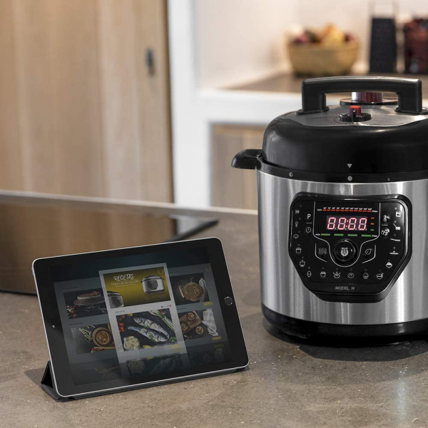 Multicooker cu gatire la presiune Cecotec GM H, 1000 W, 6 L, 19 de programe, Vas antiadeziv detasabil [8]