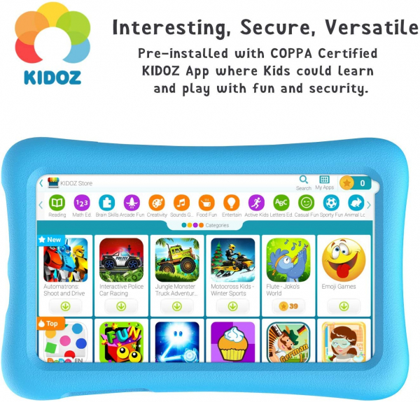 Tableta copii de 7 inch HD Vankyo Z1, Quad-Core Android 8.1 Oreo 1GB, 32GB - resigilat [8]