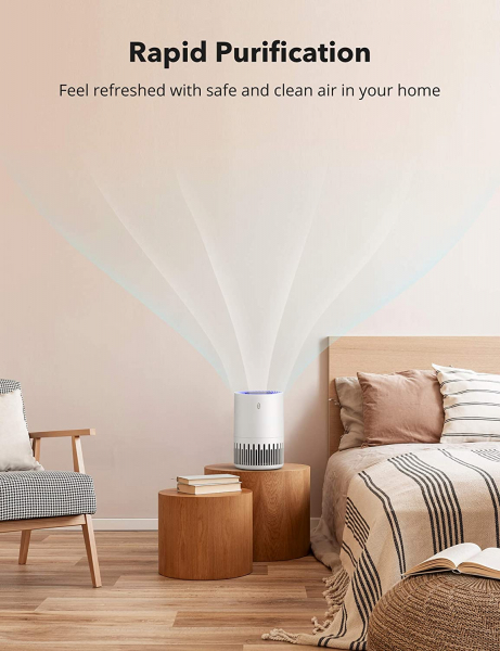 Purificator de Aer TaoTronics TT-AP001, CADR 150m3/h, Fitru Hepa 3 in 1, 4 viteze, silentios [5]