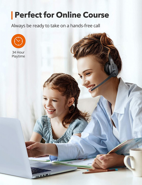 Casti wifi TaoTronics TT-BH041, Microfon, AI Noise Cancelling, Call Center, Bluetooth 5.0, functionare 34 ore, USB Bluetooth Dongle inclus [2]