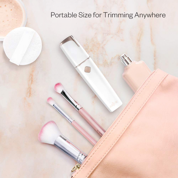 Trimmer facial femei Anjou AJ-PCA022, Lumina LED, pentru mustata, parul facial, baterie reincarcabila [6]