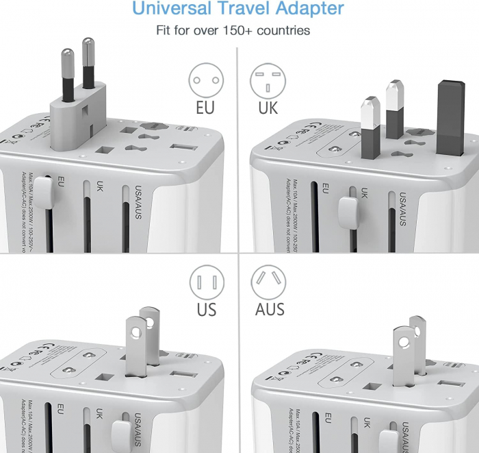 Adaptor International Tessan 633FC, 4xUSB - 3.4A, 10A, USB-C [2]