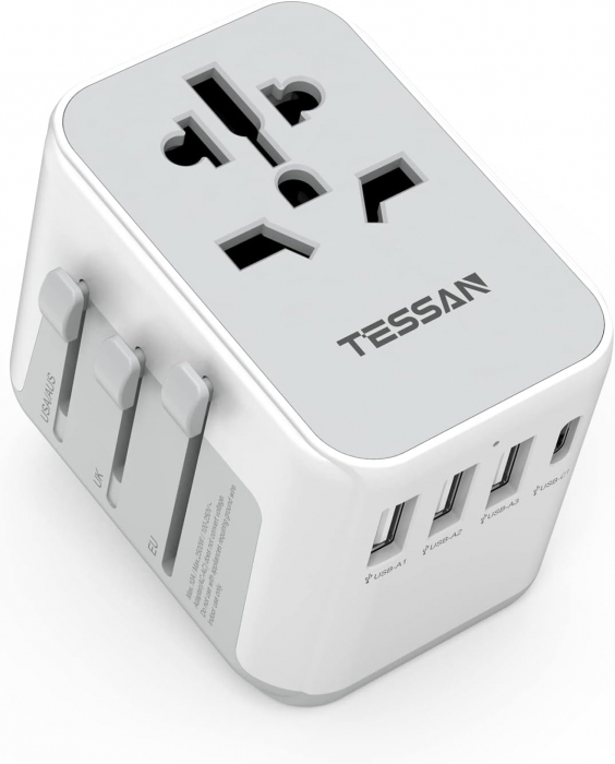 Adaptor International Tessan 633FC, 4xUSB - 3.4A, 10A, USB-C [6]