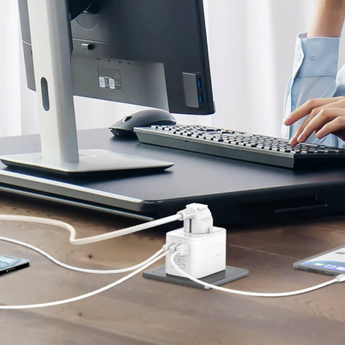 Adaptor priza international GaN LDNIO Z8, 1XUSB, 2XUSB-C, Incarcare rapida, 45W [5]