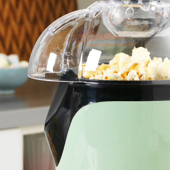 Aparat popcorn cu aer cald Petra, 1200 W, design retro, verde antiq [9]