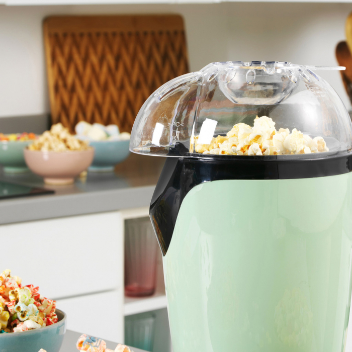 Aparat popcorn cu aer cald Petra, 1200 W, design retro, verde antiq [3]