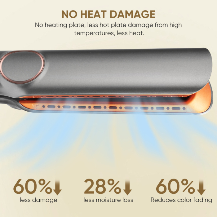 Aparat de indreptat parul cu aer cald 2 in 1 Rovotec HS-906, 1300W, Uscare si Indreptare Simultana, Ioni Negativi, Temperatura reglabila, Uscator, Indreptare par umed, Indreptare par uscat [10]