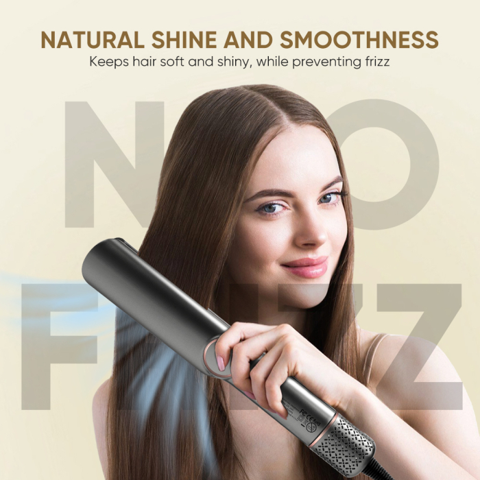 Aparat de indreptat parul cu aer cald 2 in 1 Rovotec HS-906, 1300W, Uscare si Indreptare Simultana, Ioni Negativi, Temperatura reglabila, Uscator, Indreptare par umed, Indreptare par uscat [9]