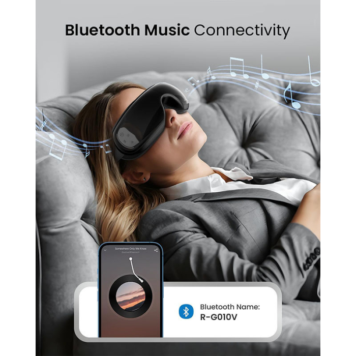 Aparat de masaj ochi RENPHO Eyeris 3, vibratii, compresie aer, functie incalzire, Bluetooth, muzica, pliabil, relaxare ochi, reducere oboseala oculara [6]