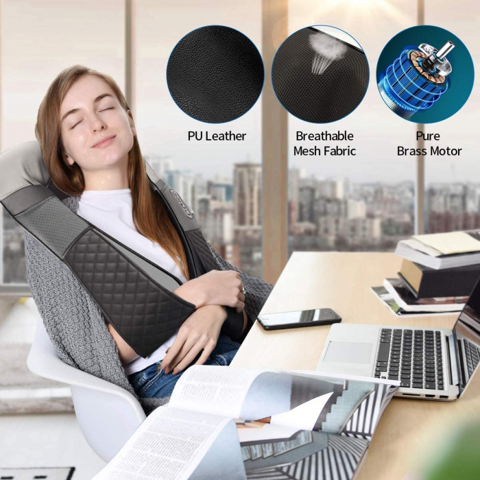Aparat de masaj umeri, Renpho SNM061, pentru spate, umeri, gat, picioare, masaj Shiatsu 3D pentru tesuturi adanci [7]
