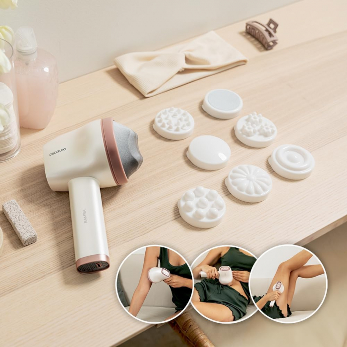 Aparat de masaj profesional corporal anticelulitic Cecotec SkinCare Push, 8 capete de masaj, 5 moduri, 6 niveluri de intensitate [4]