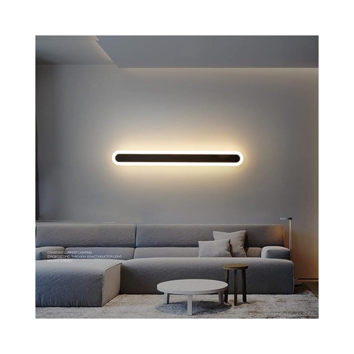 Aplica de perete LED Rovo 1356-60, 60CM, 24W, 3 setari de lumina, 3000K/4000K/6000K, Negru [4]