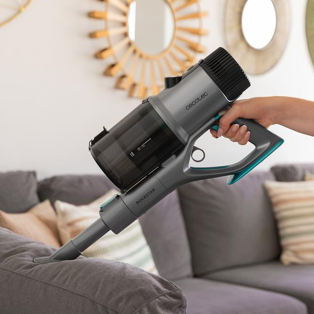 Aspirator vertical 3 in 1 Cecotec Conga RockStar 880 Titanium, Putere 480W, 37V Li-Ion, 30kPa, Autonomie 100min, Rezervor 700ml [8]