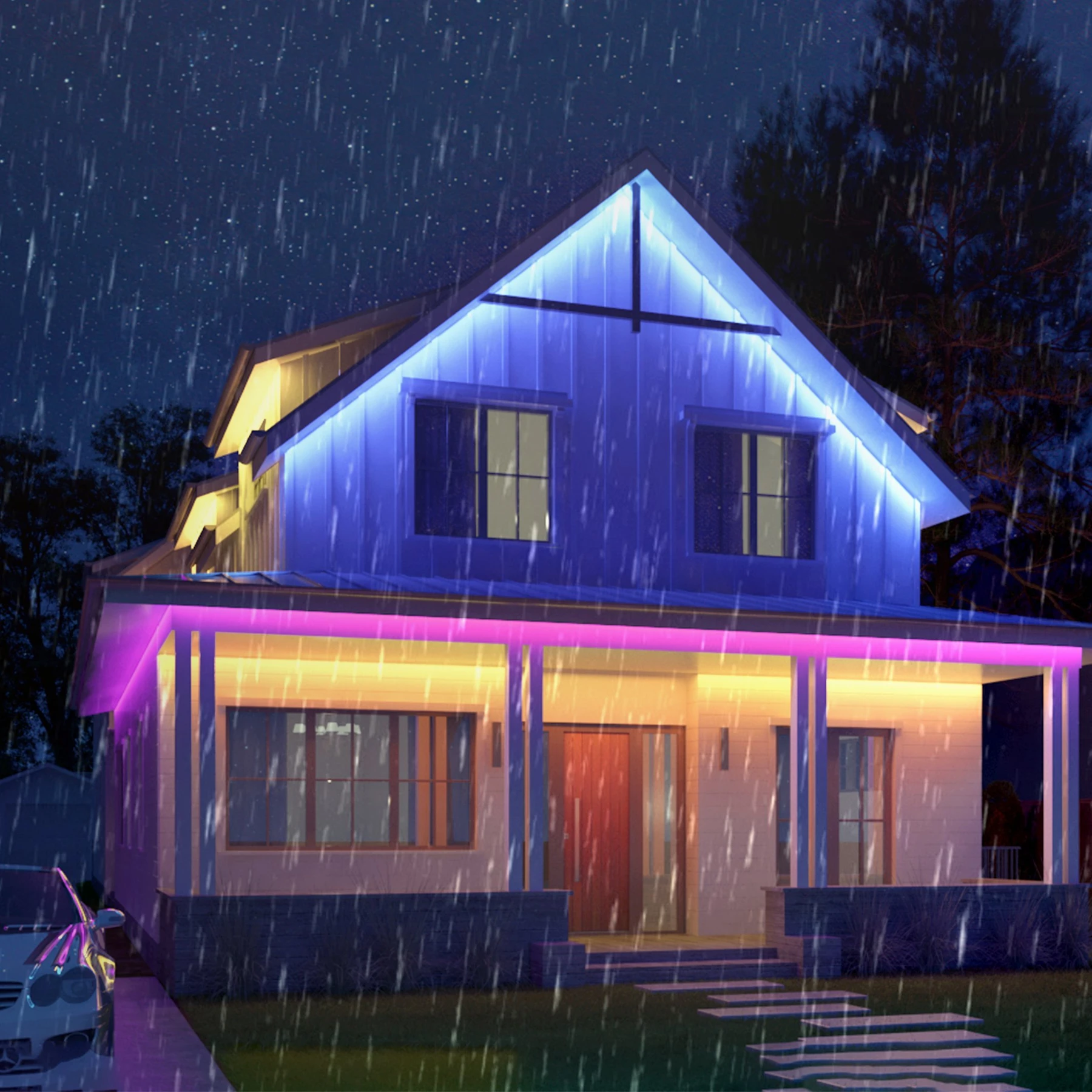 Banda LED Profesionala Govee H6172 RGBIC, 10m, IP65, Sincronizare Muzica, Wi-Fi & Bluetooth, Exterior, Google Assistant & Alexa [8]