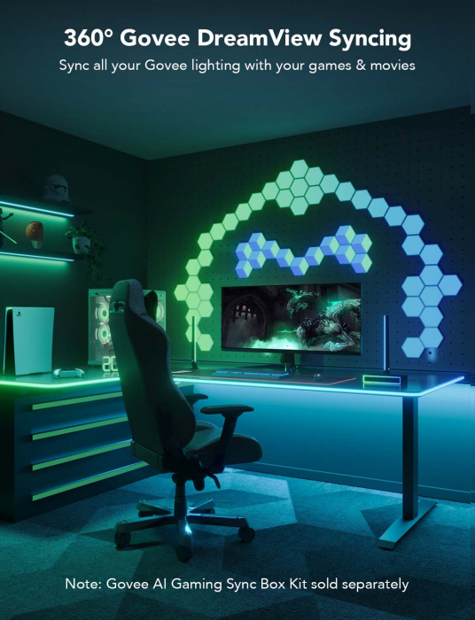 Banda LED Neon Rope Lights Govee H61C3 RGBIC, Sincronizare Muzica, Wi-Fi+Bluetooth, 3m [8]