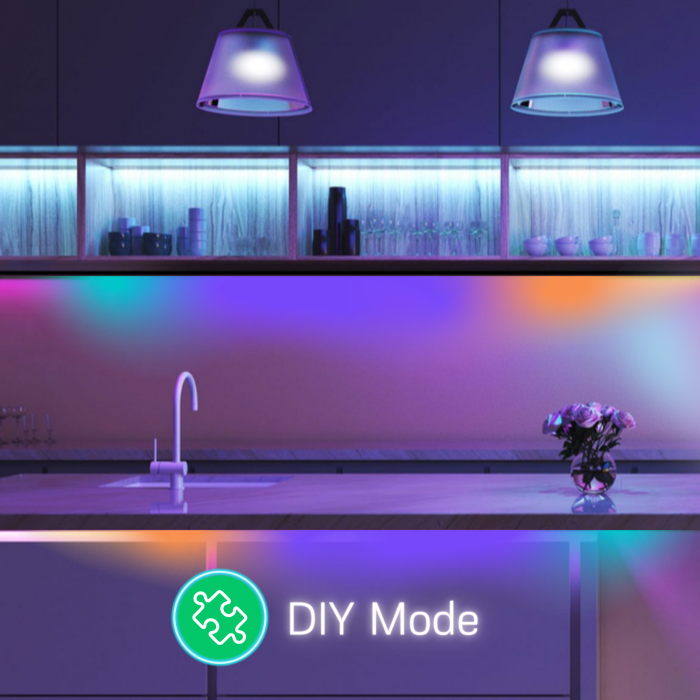 Banda LED Nous Wifi RGBIC F5, 10m, Smart, Sincronizare Muzica [7]