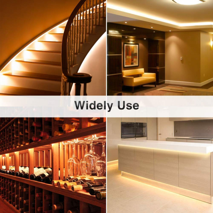 Banda LED Ustellar 12m, 720 Leduri, Senzor de miscare, Lumina alb calda, Dimmer, 3000K [2]