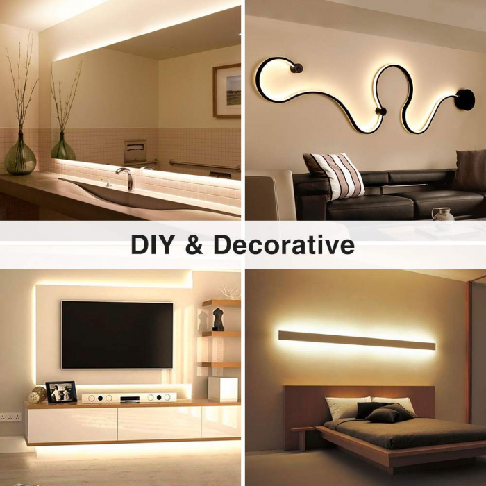Banda LED Ustellar 12m, 720 Leduri, Senzor de miscare, Lumina alb calda, Dimmer, 3000K [3]
