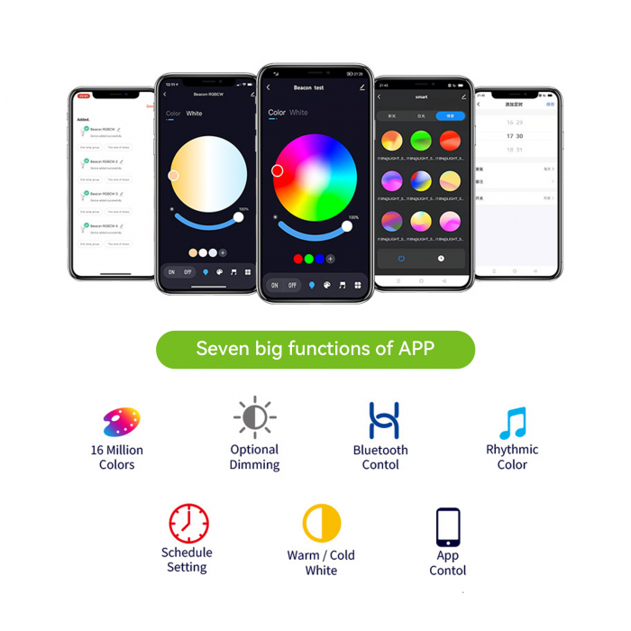 Bec LED RGB Smart Gosund WB6, RGB+CW, 5W, E14, Control din aplicatie [7]