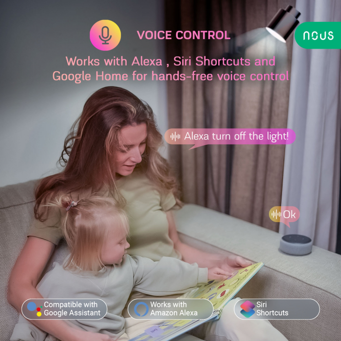 Set 4 becuri LED RGB Smart NOUS P8, GU10, Control din aplicatie [13]