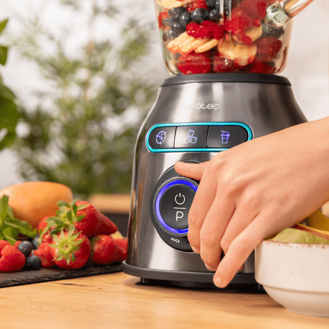 Blender Cecotec Power Black Titanium 2200MAX Smooth, 2200 W, Zdrobire gheata, Bol sticla 1.75L [8]