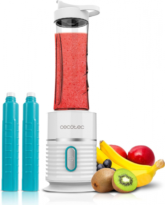 Blender Cecotec Power Titanium 500 EasyGo, 500W, 2 recipiente 600ml, 2 tuburi frigorifice [2]