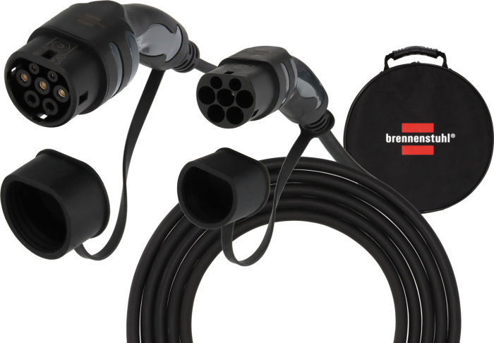 Cablu de incarcare pentru masini electrice Brennenstuhl EV 1384000, 5 m, Type 2, 11kW, IP65, Trifazat, 20A, Mode 3, Geanta inclusa [1]