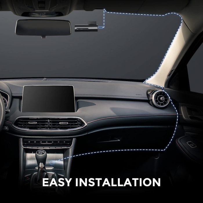 Camera auto DVR AZDOME M300, FHD 1296P, WiFi, Unghi 170°, G-Sensor, Comanda vocala [9]