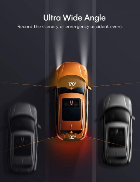 Camera auto DVR  Dubla Apeman C550, Full HD,  Bord si Spate, Unghi 170 grade, Detector miscare, WDR, G-Sensor, Mod parcare, Filmare in bucla [5]