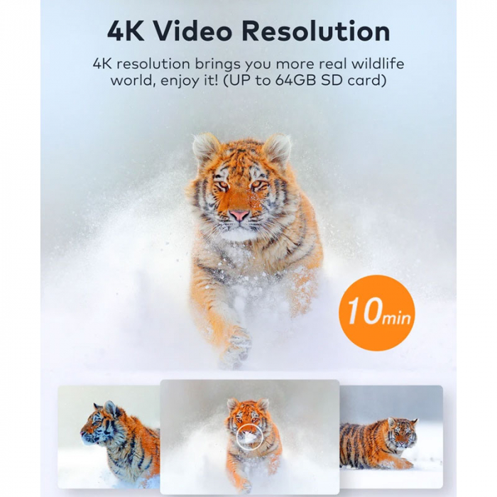 Camera de vanatoare Apeman H80 senzor de miscare, 30 MP, Wi-Fi, 4K, 2.0" LCD, night vision, 40 senzori infrarosu [4]