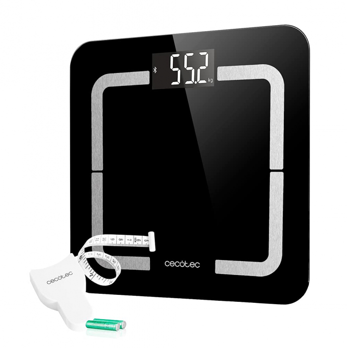 Cantar de baie digital Cecotec 4090 Surface Precision 9500 Smart Healthy, Ecran LCD, Maxim 180 kg, TenBIA, Four Precision, BabyWeight, Negru [1]