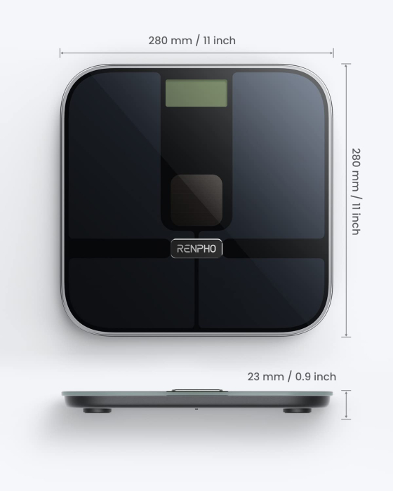 Cantar SMART Digital RENPHO R-A020 – Body Composition, Alimentare Solara, Greutate, Grasime Corporala, Muschi, Oase, Bluetooth, Apple Health, Fitbit, Samsung Health [9]