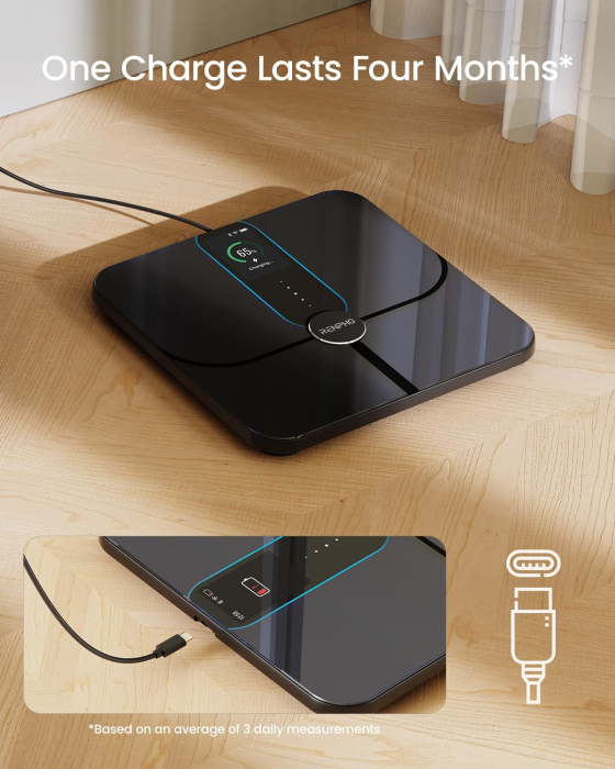 Cantar SMART Digital RENPHO R-A031 – Body Composition, Wifi, Bluetooth, Greutate, BMI, Grasime Corporala, Muschi, Oase, Apple Health, Fitbit, Samsung Health [8]