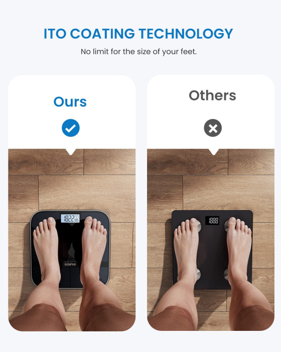 Cantar SMART Digital RENPHO R-A020 – Body Composition, Alimentare Solara, Greutate, Grasime Corporala, Muschi, Oase, Bluetooth, Apple Health, Fitbit, Samsung Health [3]