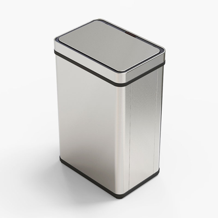 Cos de gunoi cu senzor automat Rovotec SD-807, Inox, 50L, Filtru carbon, Deschidere cu senzor sau touch, Inel sac de gunoi [3]